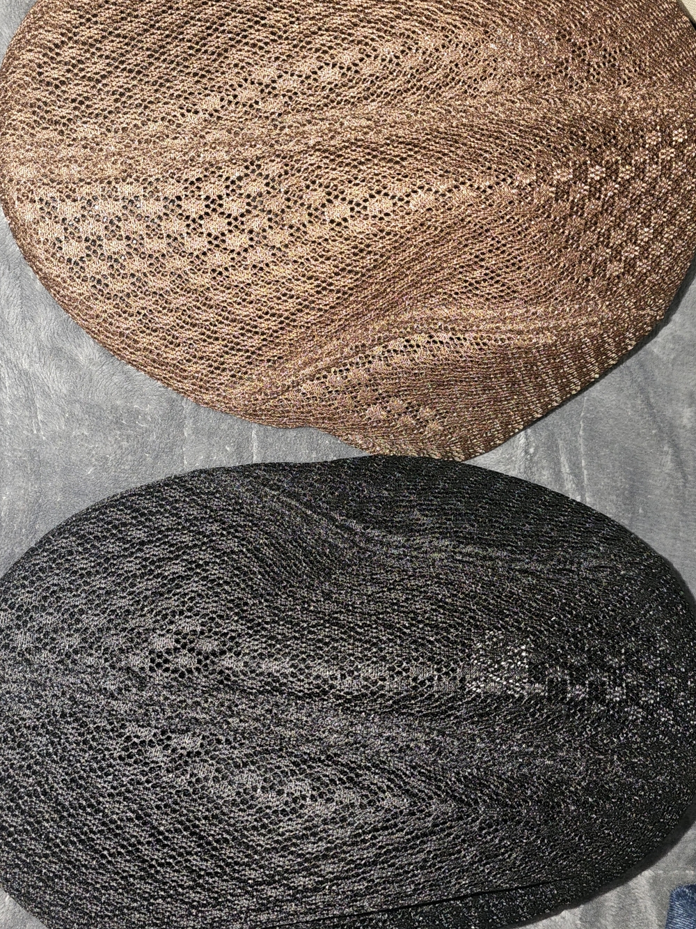 Set of Two Mesh Summer News Boy Hats